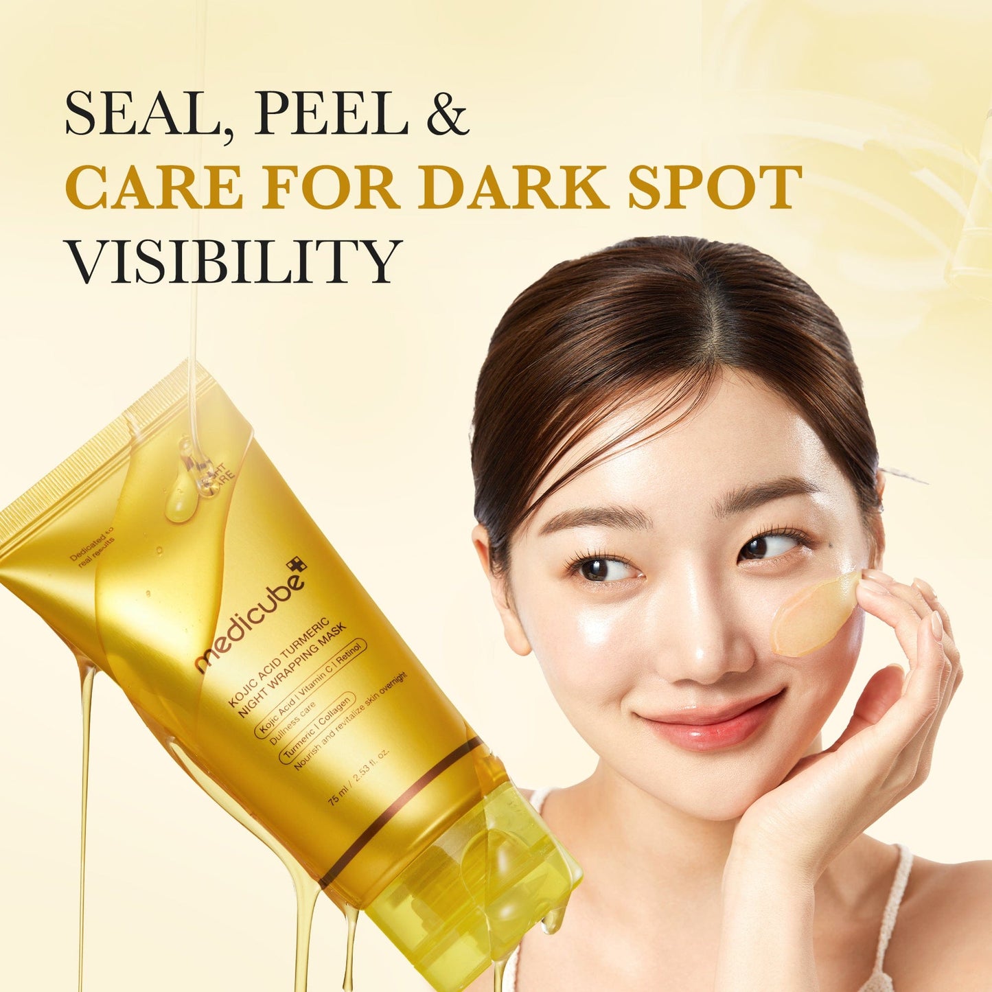 (NEW) Kojic Acid Turmeric Night Wrapping Mask (Peel-off Brightening Mask)