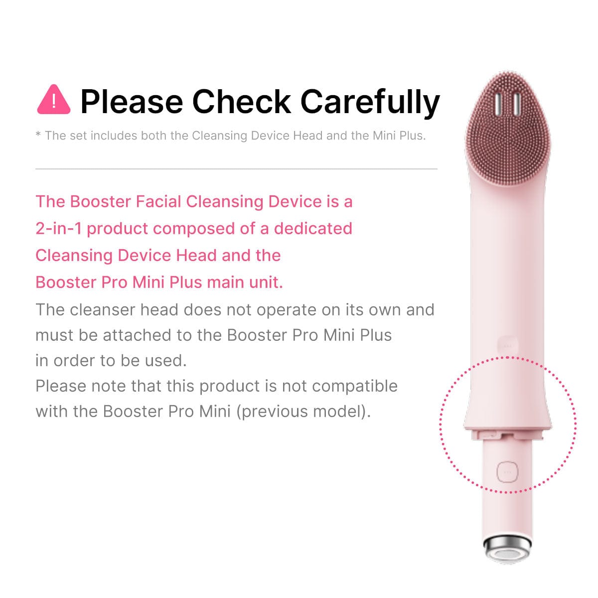 AGE-R Booster Facial Cleansing Device (Mini Plus + Cleansing Head)