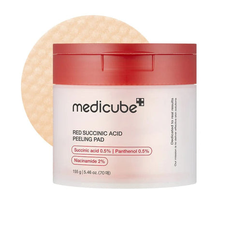 Red Succinic Acid Acne Peeling Pads