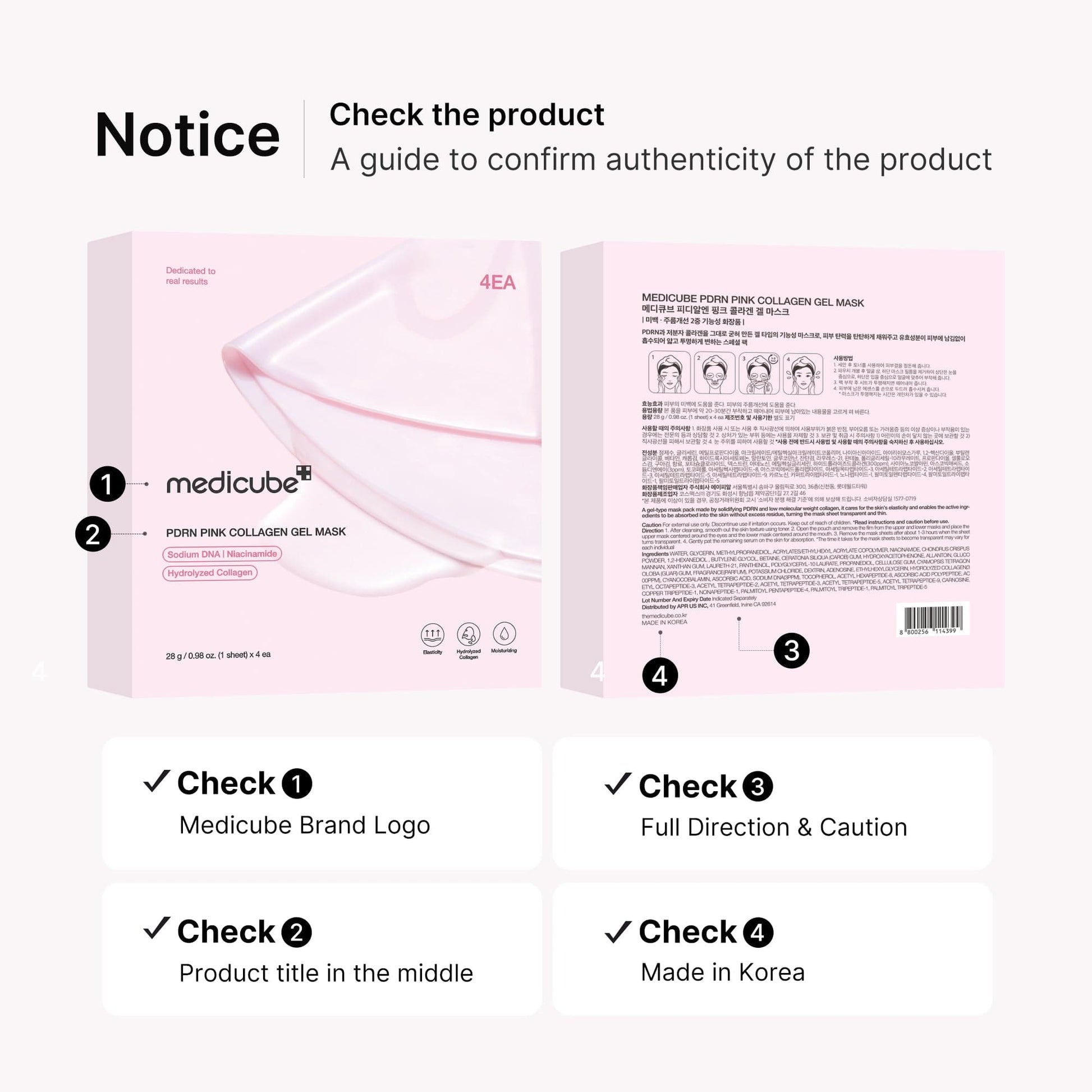 PDRN Pink Collagen Gel Mask 4ea