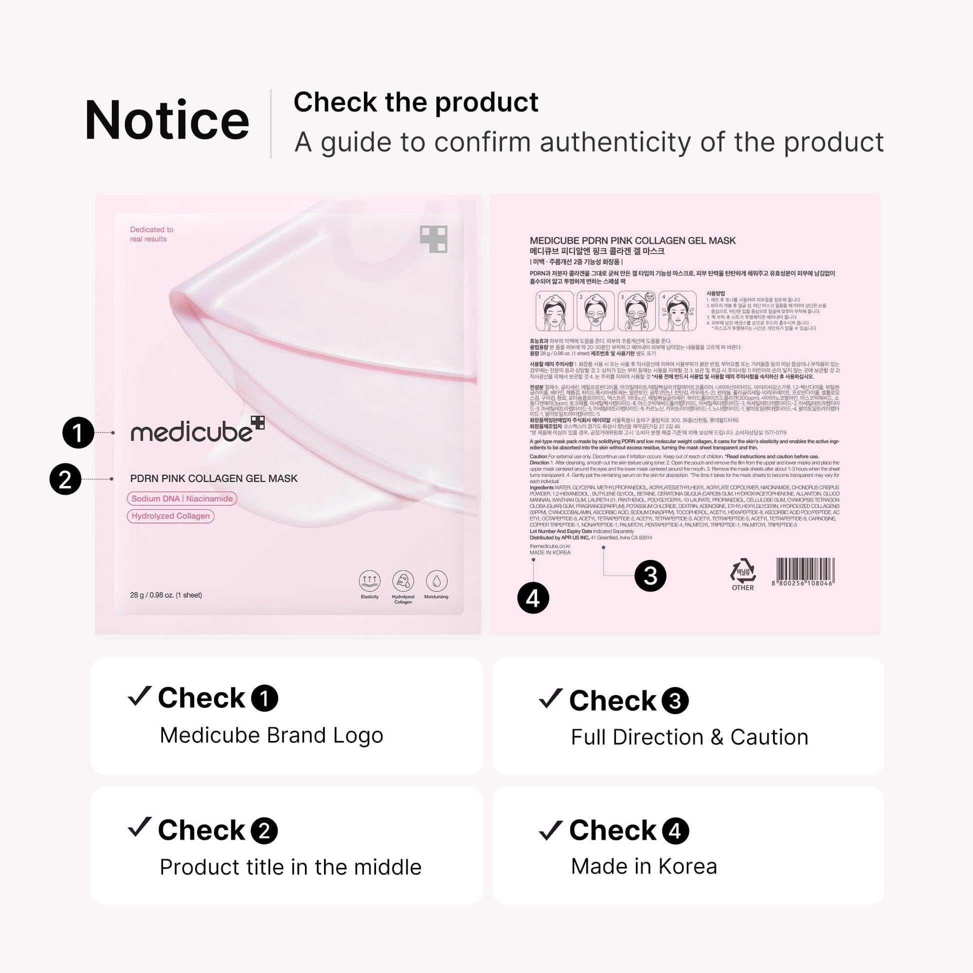 PDRN Pink Collagen Gel Mask 4ea