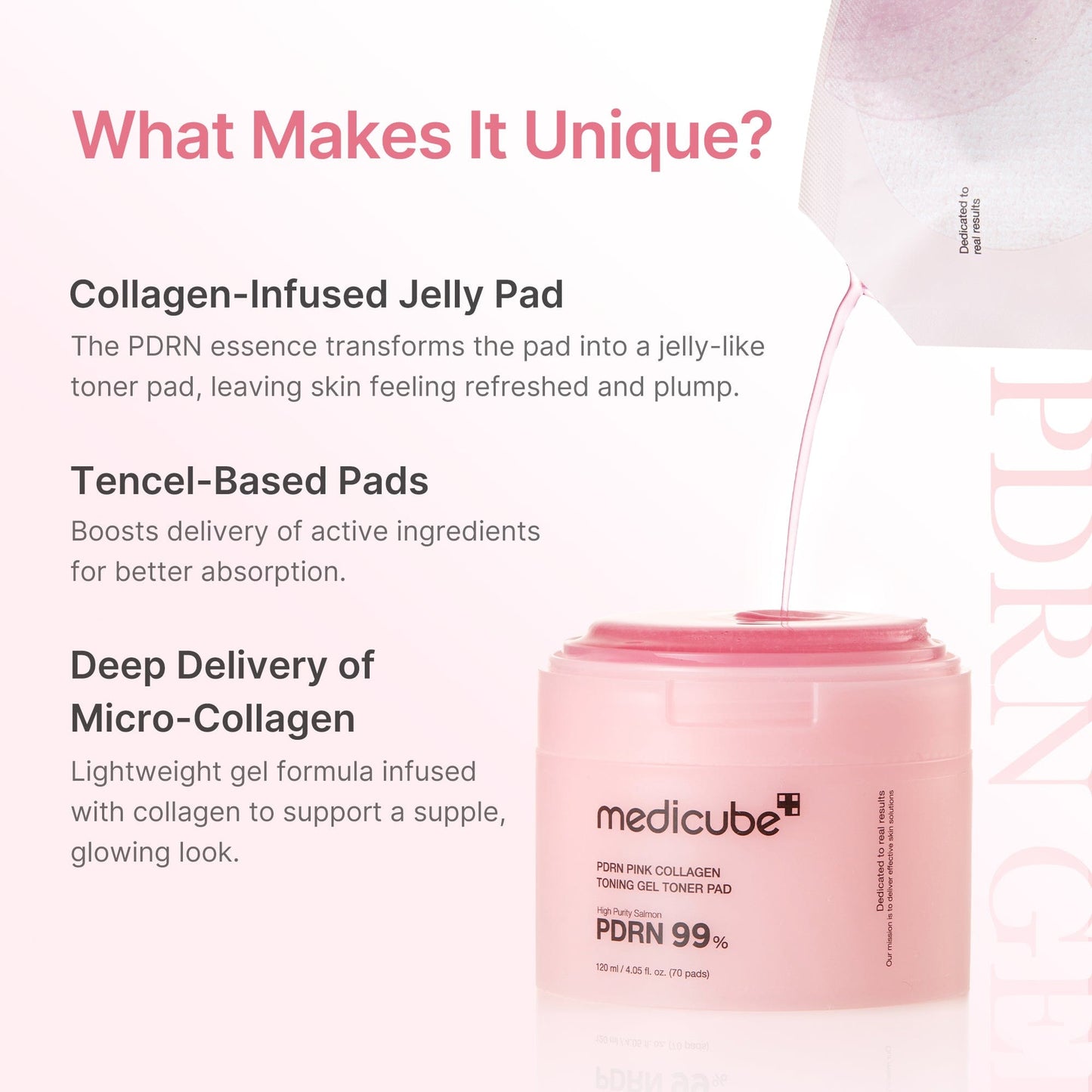 PDRN Pink Collagen Gel Toner Pad