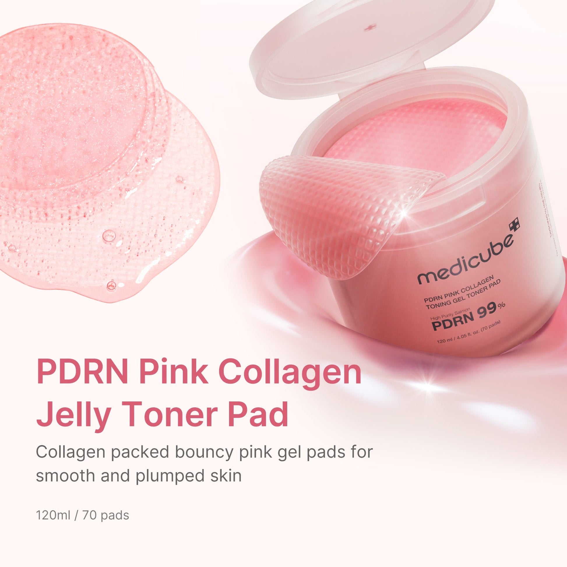 PDRN Pink Collagen Gel Toner Pad