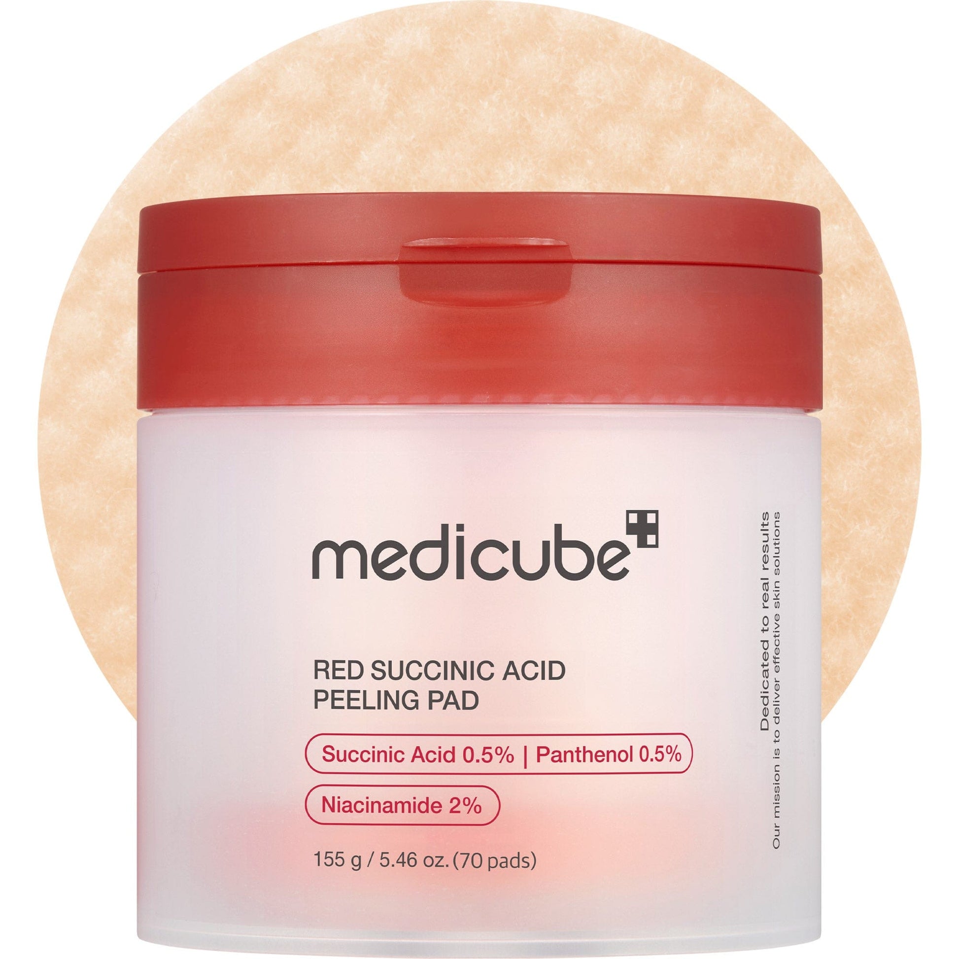Red Succinic Acid Acne Peeling Pads