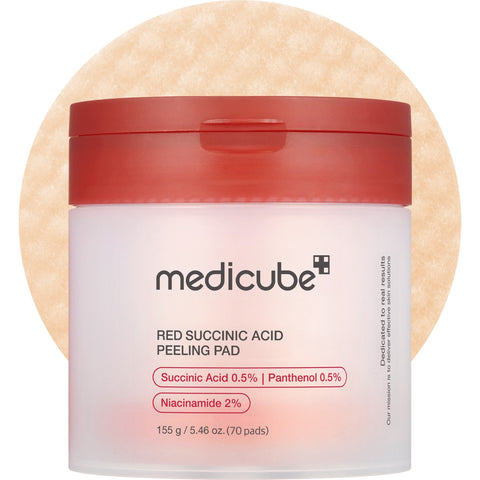 Red Succinic Acid Acne Peeling Pads